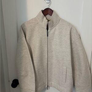 Madewell Cream Zip-Up Jacket